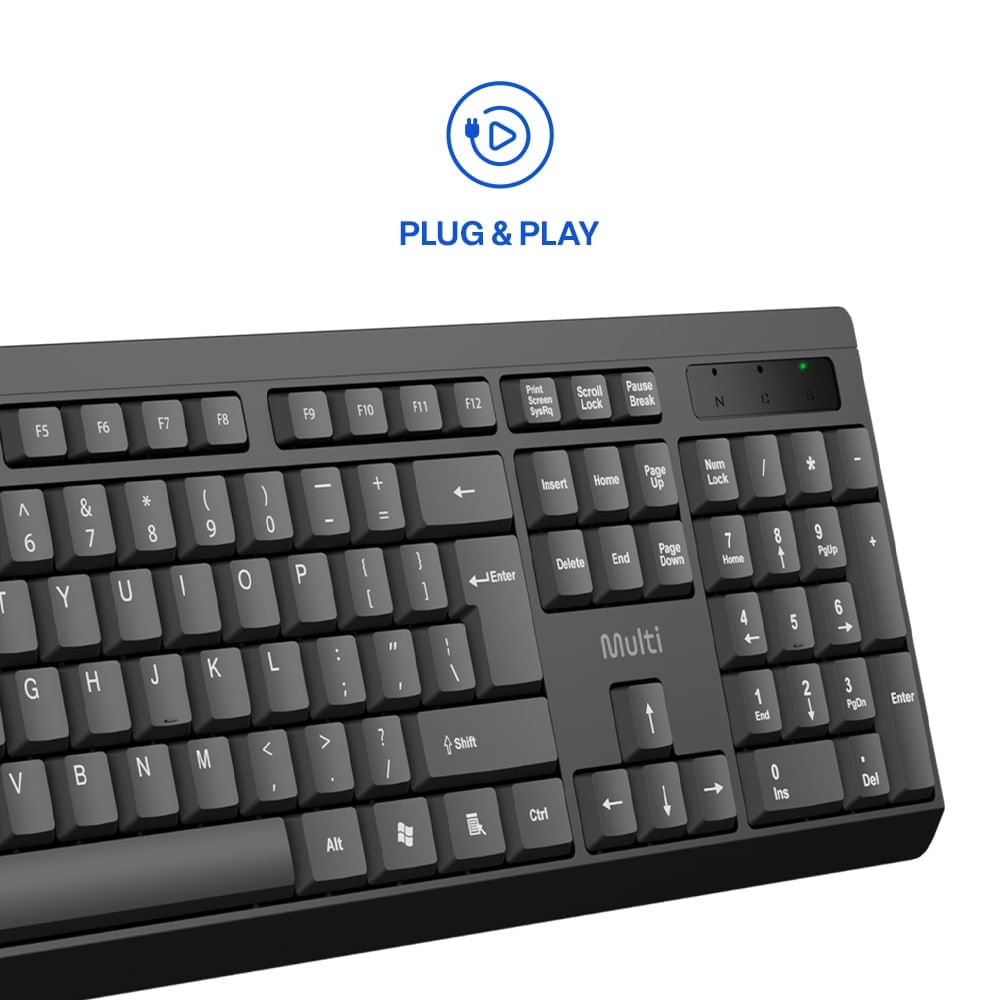 Foto 4 de Teclado Sem Fio TS10 USB 2.4GHz Preto Multi - TC607 TC607