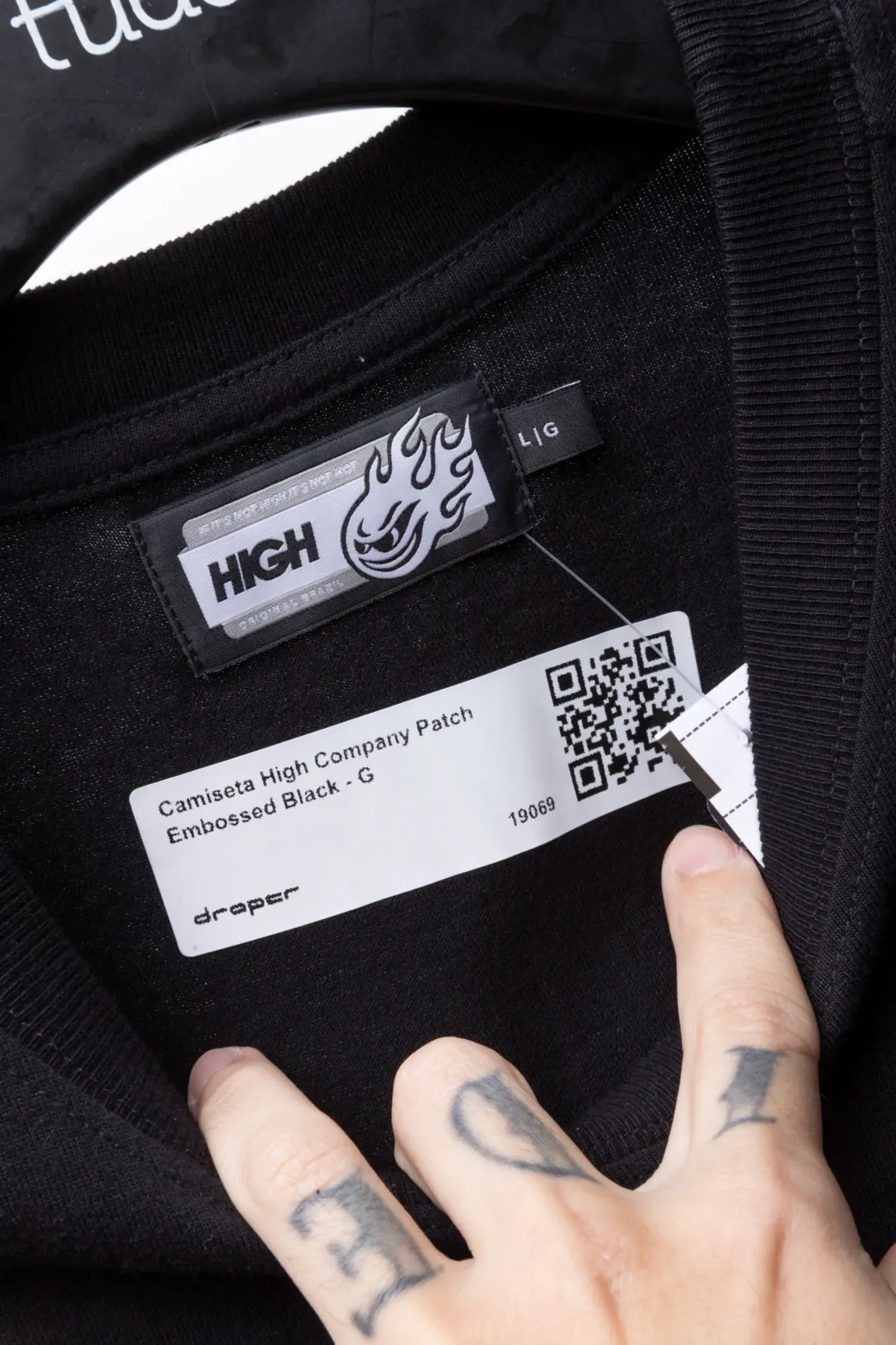 Foto 3 de Camiseta High Company Patch Embossed Black — G, Novo