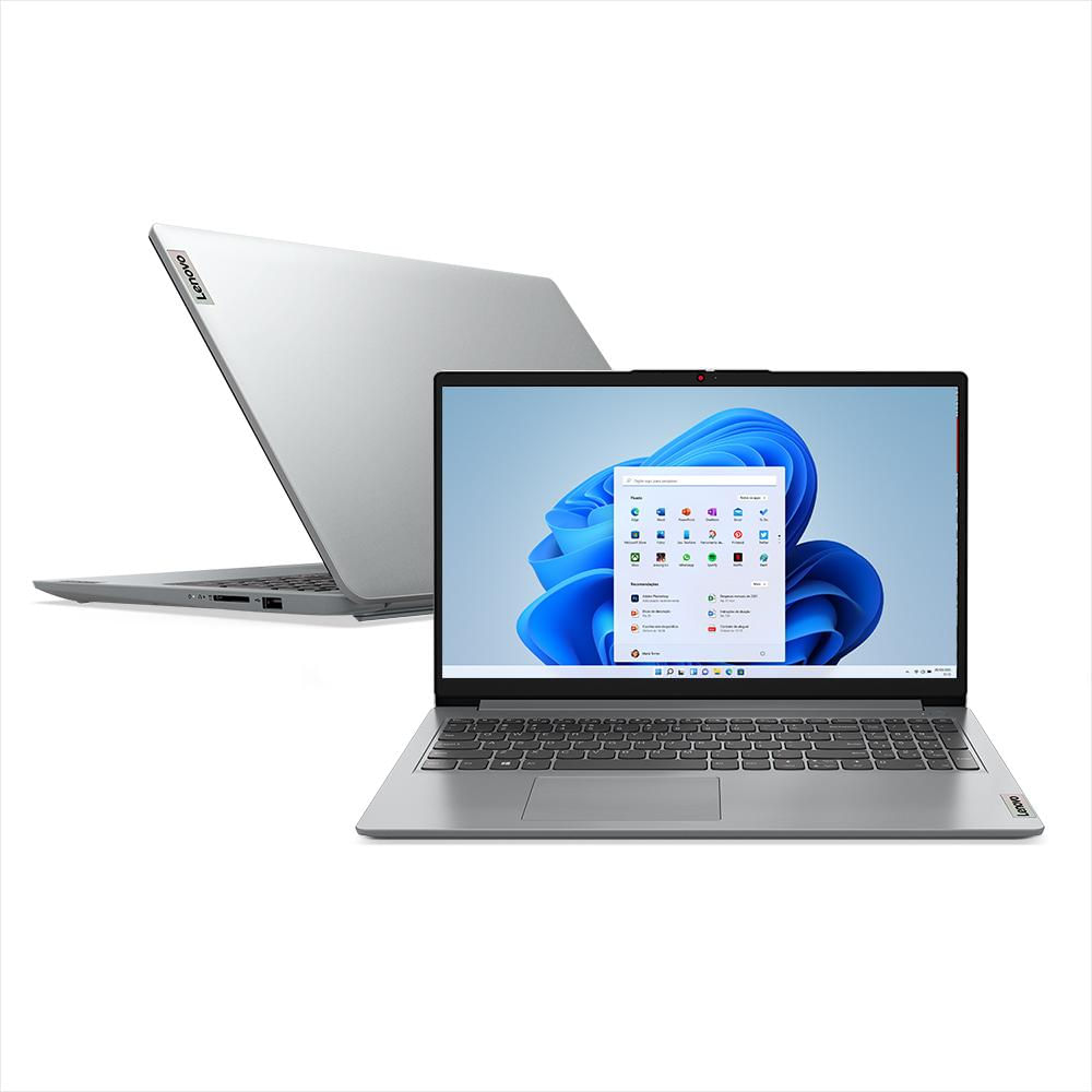 Notebook Lenovo IdeaPad 1 15AMN7 AMD Ryzen 3 7320U 8GB 256GB SSD Windows 11 15.6 - 82X5000MBR Cloud Grey