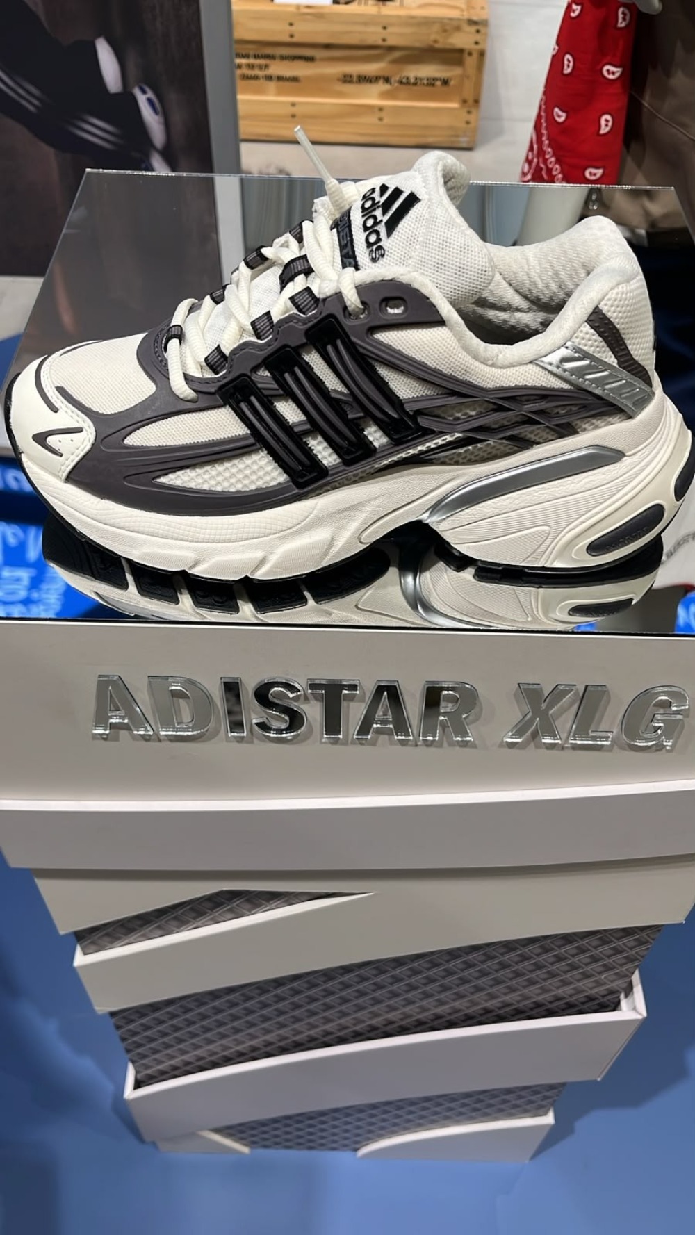 adidas Adistar XLG 2.0 Grey Strata Core Black Off White — 39 / 40 / 41 / 42 / 43 / 44, Novo