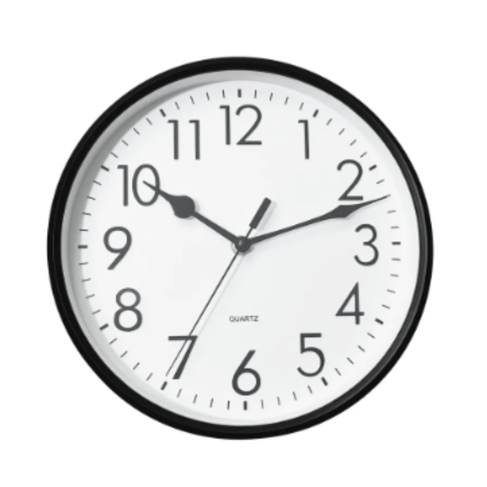 Relógio De Parede Branco E Preto 32Cm - Btc