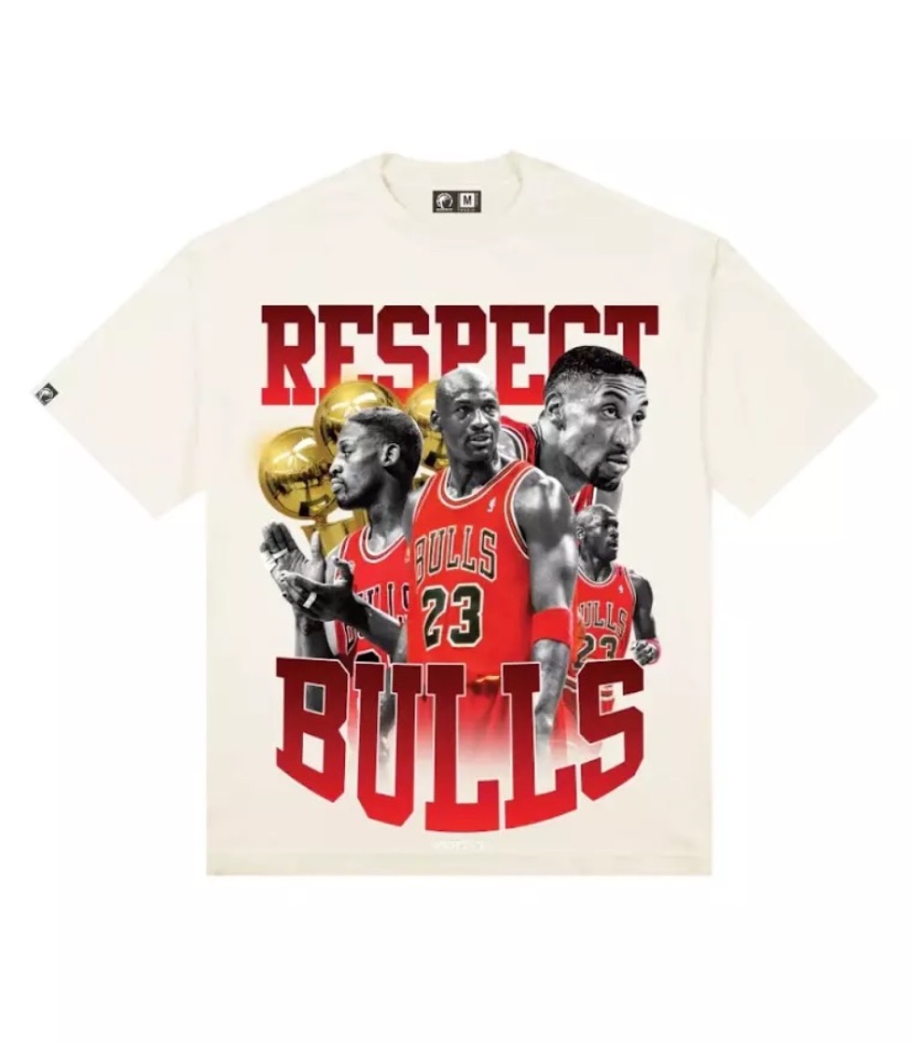Camiseta Respect Vintage Oversized Chicago Off-White — P / M / G / XG / XXG / 3XG, Novo