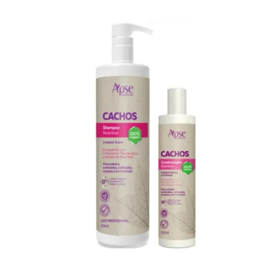 Apse Cachos Shampoo 1 Litro e Condicionador 300 ml
