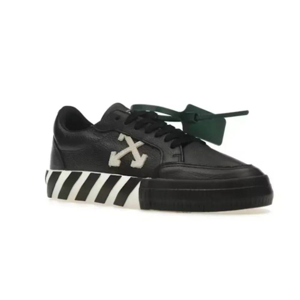 Off-White Low Vulcanized Leather Black White — 35.5 / 36, Novo
