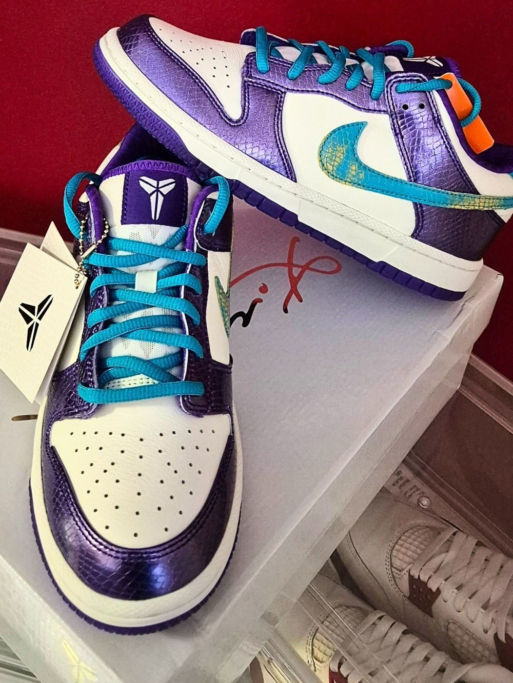 Nike Dunk Low Protro "Draft Pack" Charlotte to LA Purple — 38, Novo