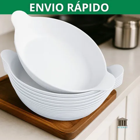 [Vip] Kit 10 Petisqueiras Brancas para Churrasco
