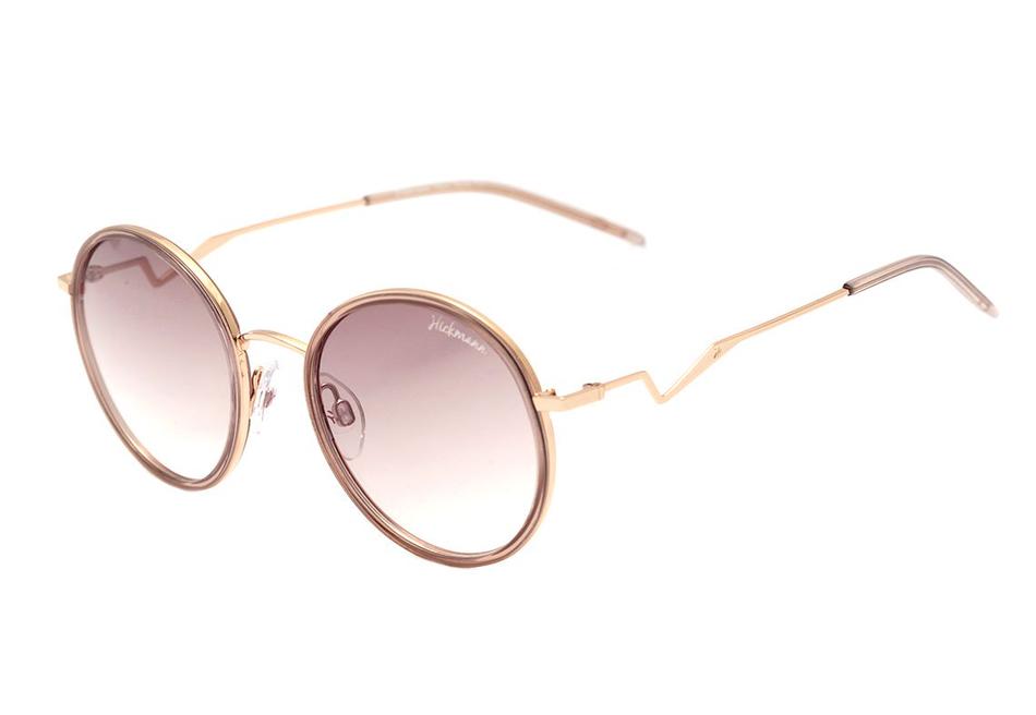 Óculos de Sol Feminino Hickmann HI3107 Redondo Doruado com Rose