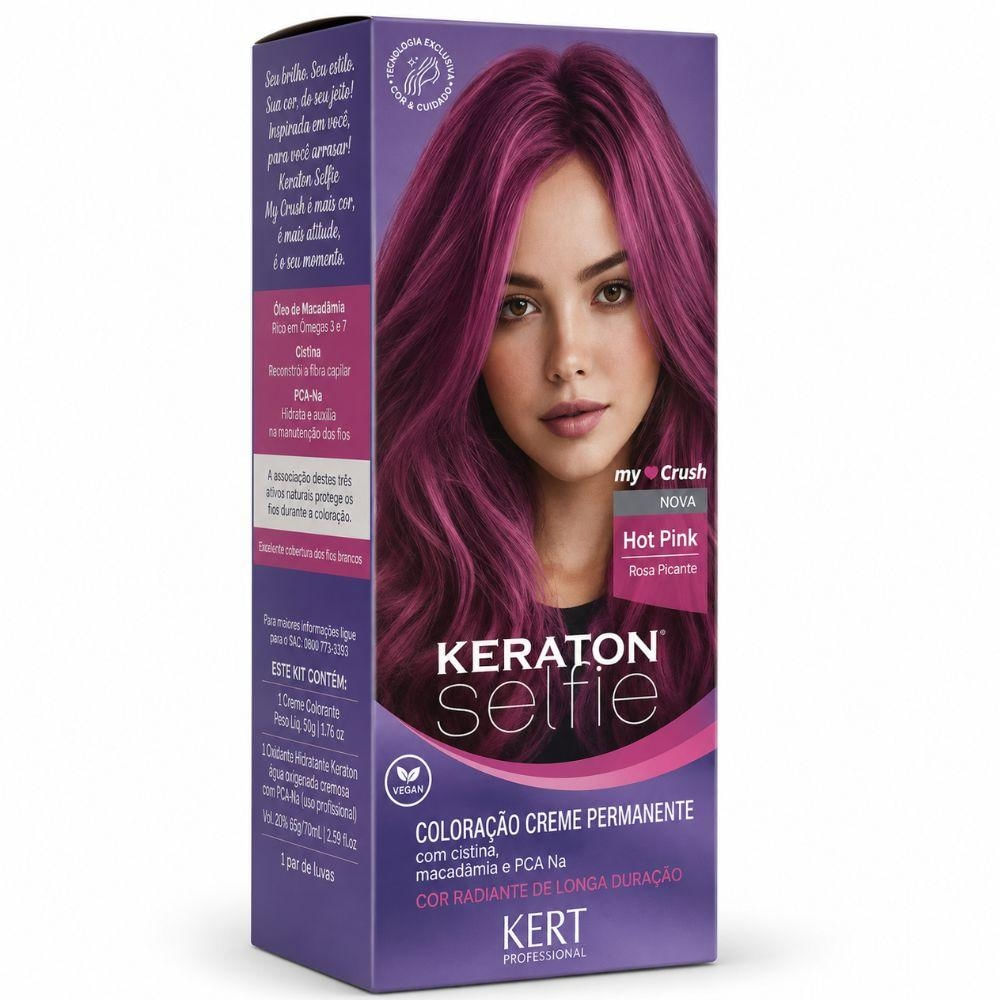 Coloração Creme Kert Keraton Selfie My Crush Hot Pink
