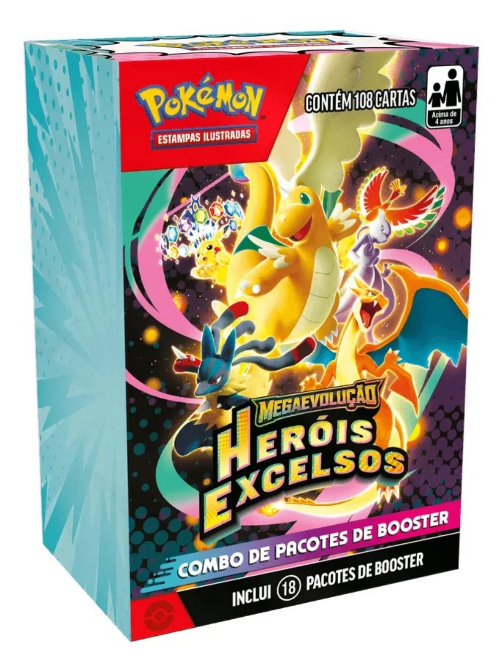 Combo de Pacotes ME2.5 Heróis Excelsos Pokémon TCG PT-BR — Único, Novo