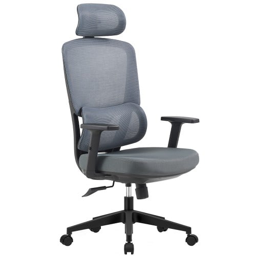 Cadeira de Escritório Dr. Office Work Pro, Ajustável, Mesh, Reclinável, Cinza, DR-CH-WKPR2DG