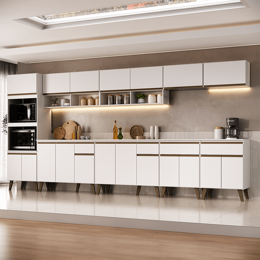 Armário de Cozinha Completa Atlanta Pilot Carraro Branco