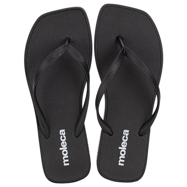 Chinelo Feminino Moleca 5552100 PRETO 34