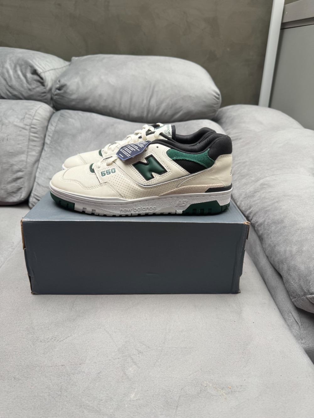 New Balance 550 White Pine Green — 43, Novo