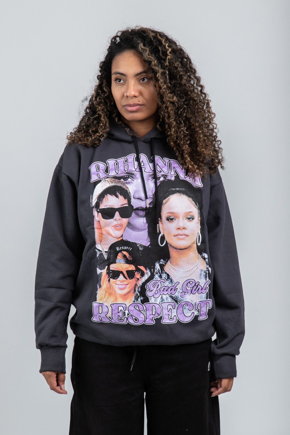 Moletom Respect Rihanna Chumbo — P / M / G / XG / XXG / 3XG, Novo