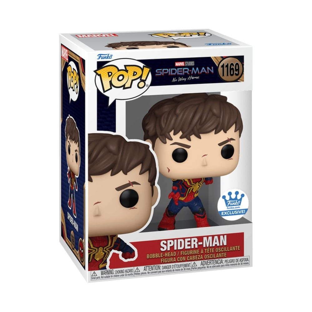 Foto 3 de Boneco Funko POP! Marvel - Homem-Aranha Sem Máscara