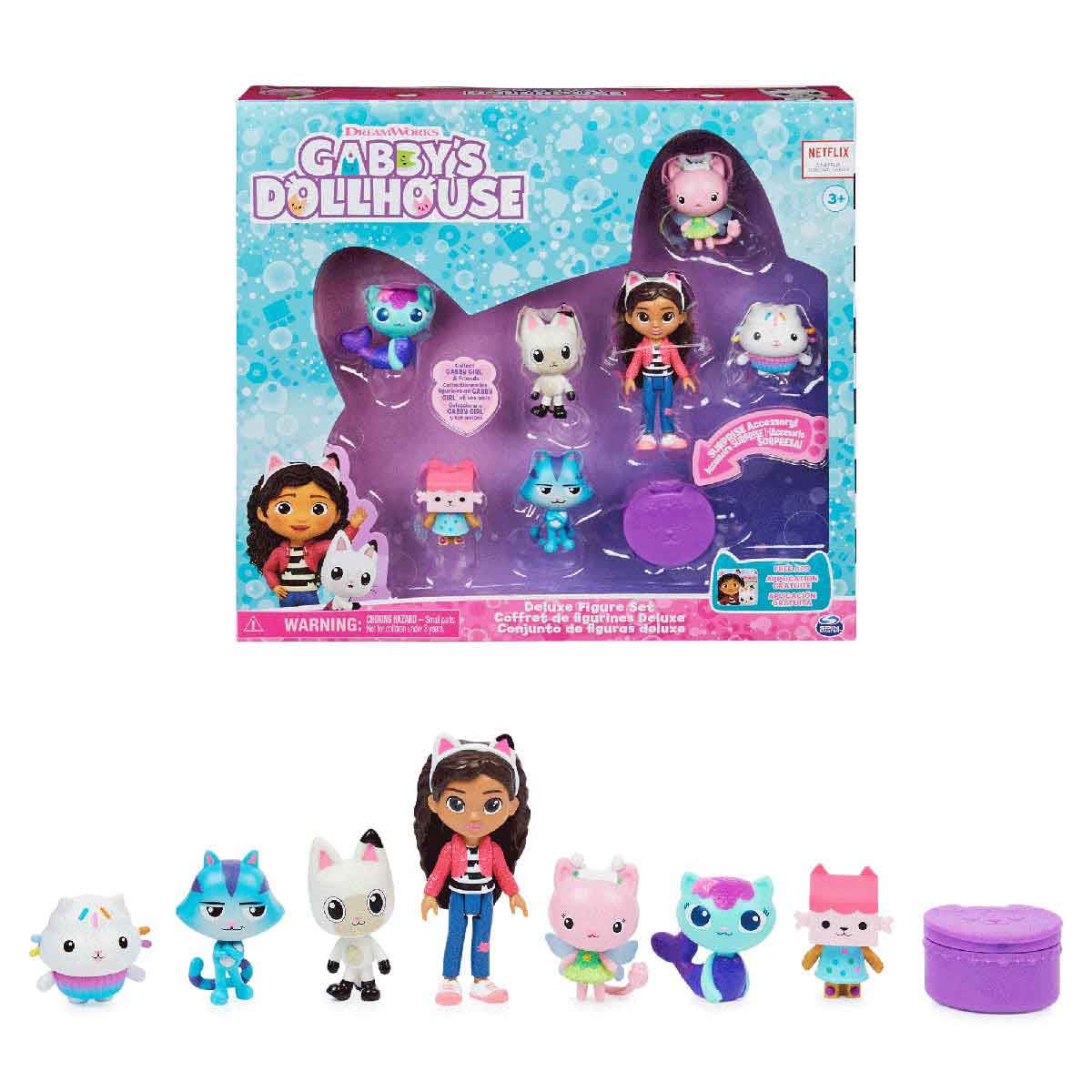 Gabby'S Dollhouse - Conjunto Deluxe Com 7 Bonecos
