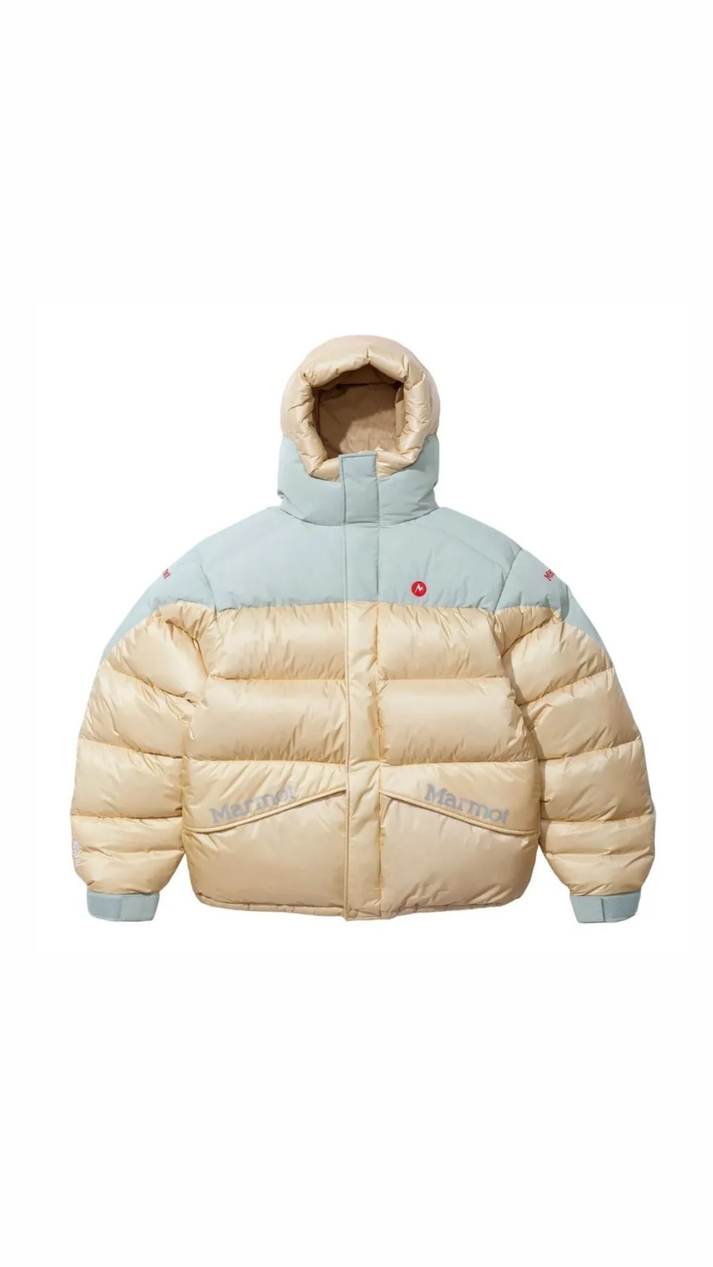 Marmot x Supreme Jaqueta 800-Fill Down Parka Tan FW25-W18 — M / G / XG, Novo