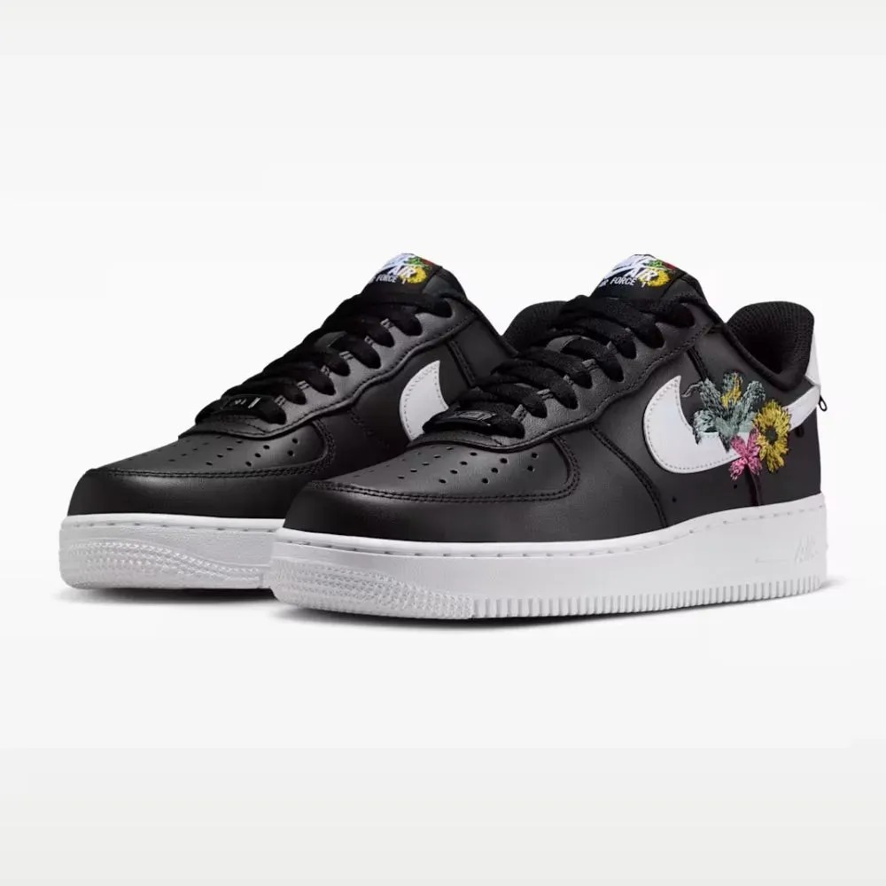 Nike Air Force 1 Low All Flowers Black Metallic Gold White — 37, Novo