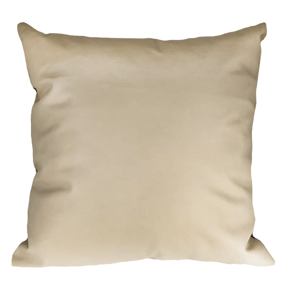 Almofada De Couro Natural Palha Lina - Decortextil NA