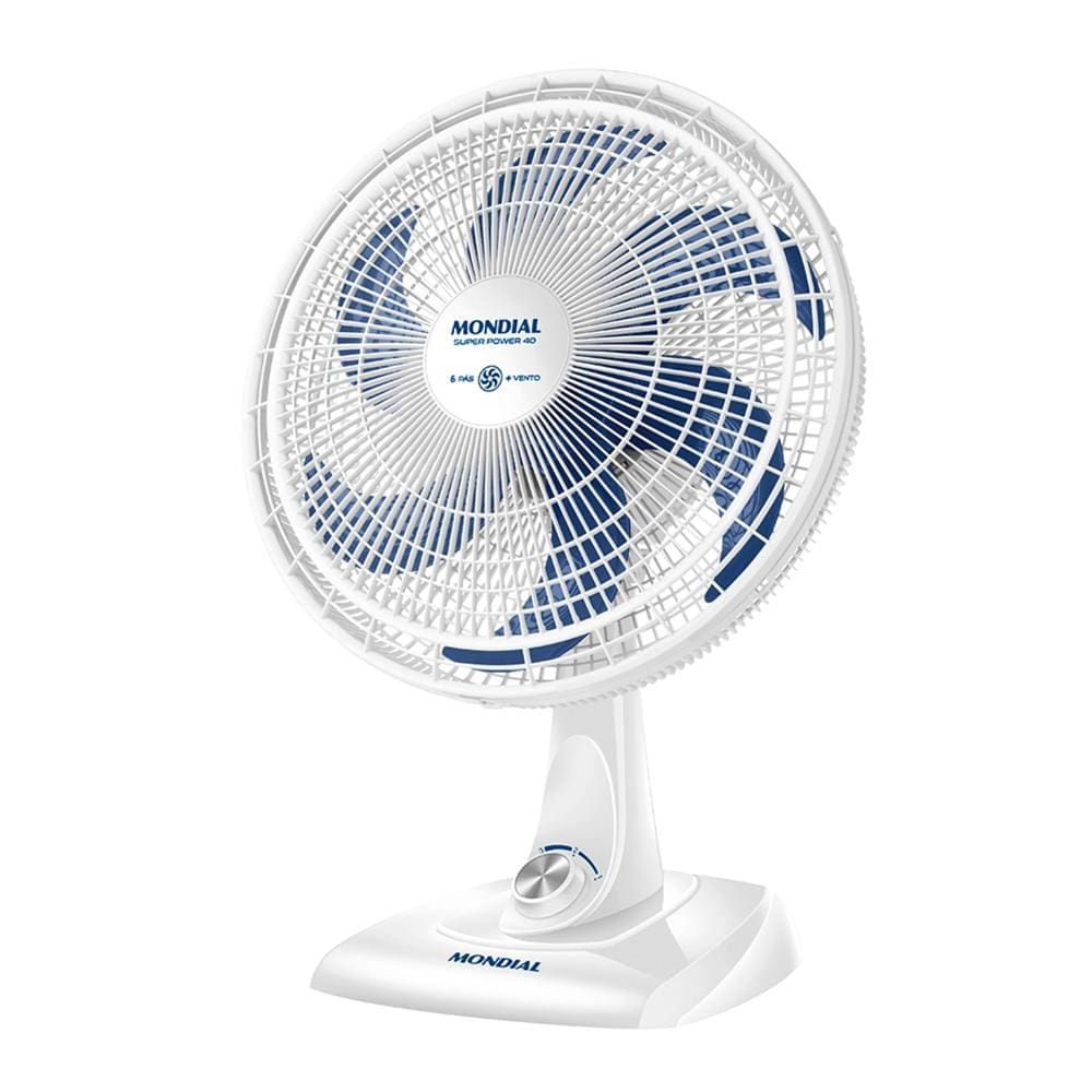 Ventilador de Mesa 40cm Mondial Super Power VSP40 W 6 Pás 3 Velocidades Branco Branco / 110