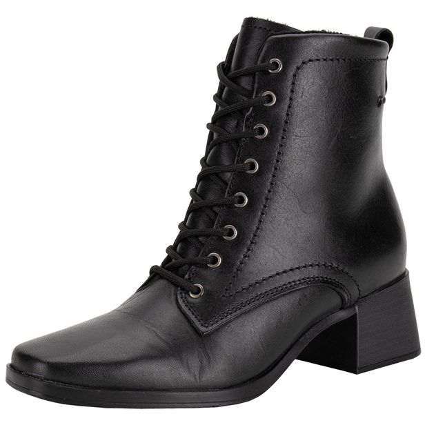 Bota Feminina Coturno Pegada 282352 PRETO 34
