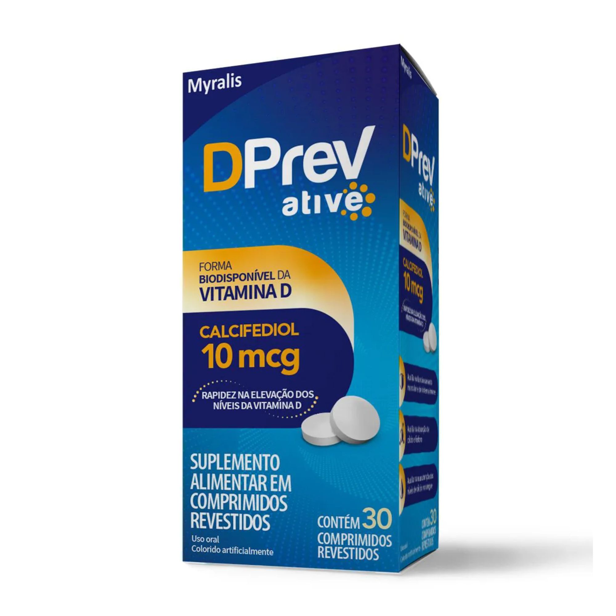 Vitamina D 10mcg Dprev Ative 30 Comprimidos