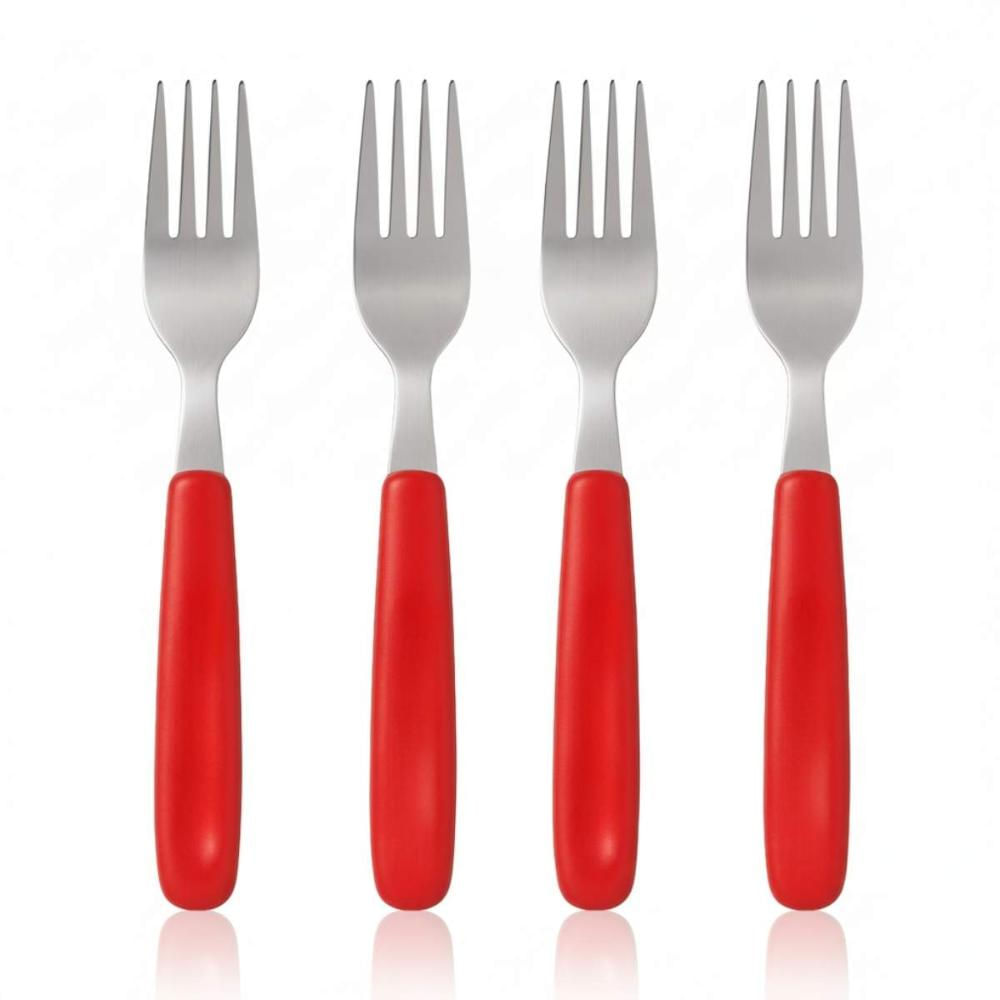 Jogo 6 Garfos de Mesa Cozinha Buffet Vermelho Betty Crocker