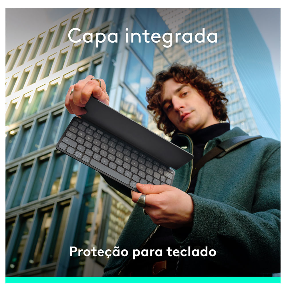 Foto 5 de Teclado Portátil Logitech Keys-To-Go 2 Grafite