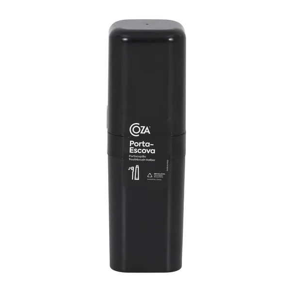 PORTA ESCOVA SPLASH COM TAMPA PRETO - BRINOX