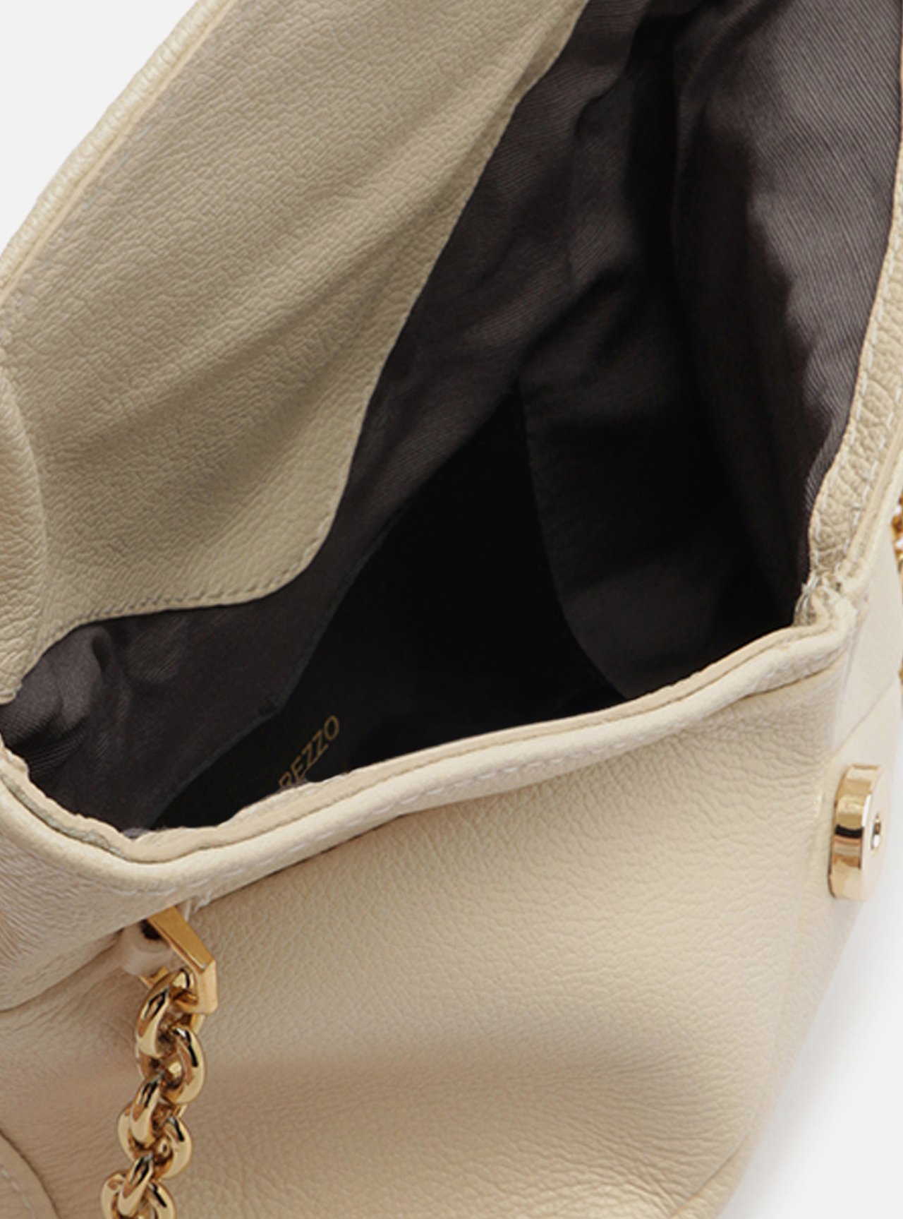Foto 4 de Bolsa Tiracolo Branca Couro Pequena Corrente