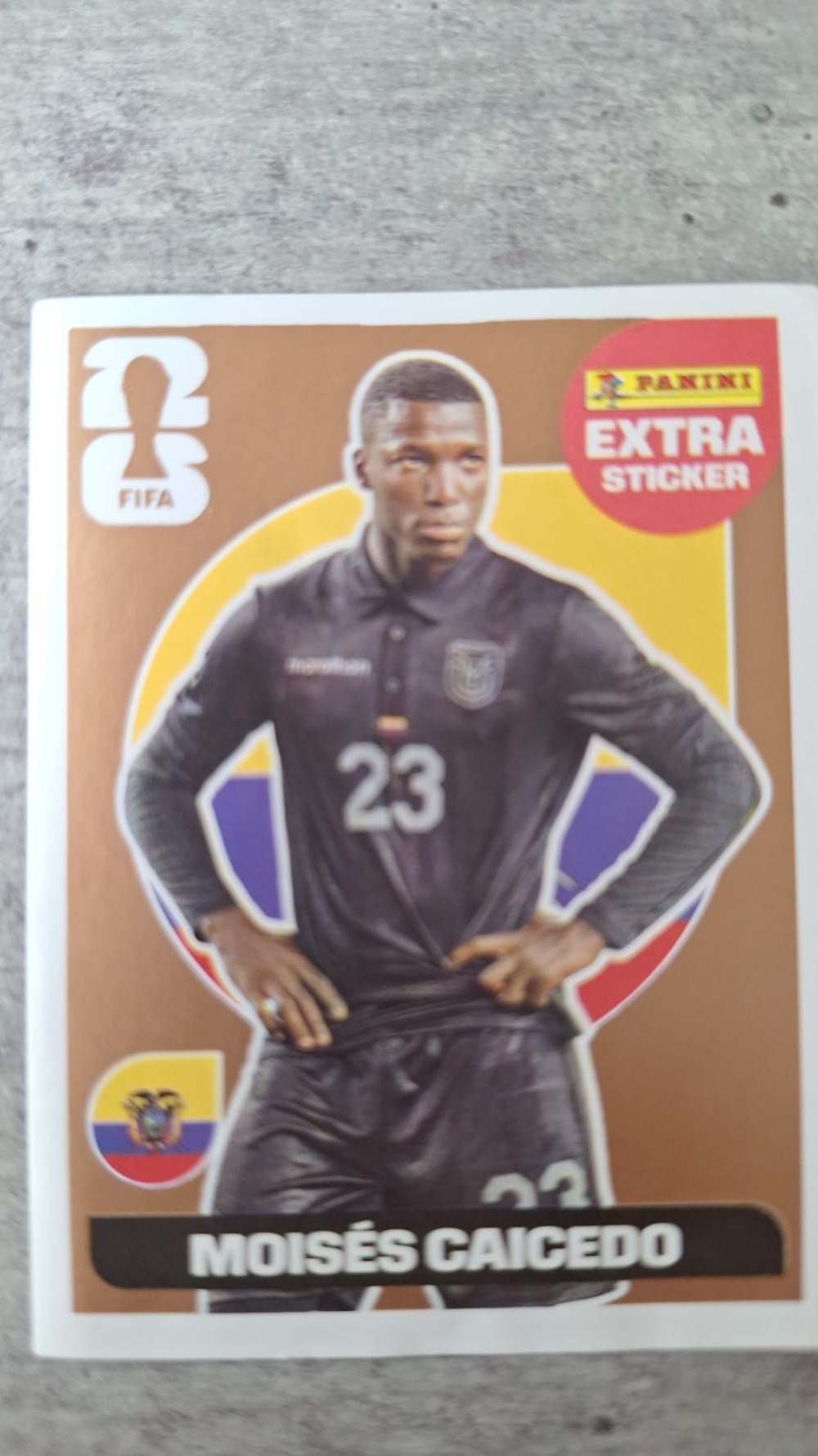 Figurinha Panini Moisés Caicedo Legend Bronze FIFA World Cup 2026 — Near Mint, Novo