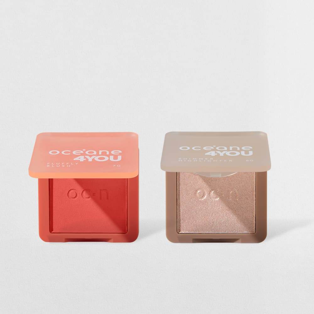 Kit Blush Cremoso Pêssego + Iluminador Facial Rosado 4you (2 Produtos)