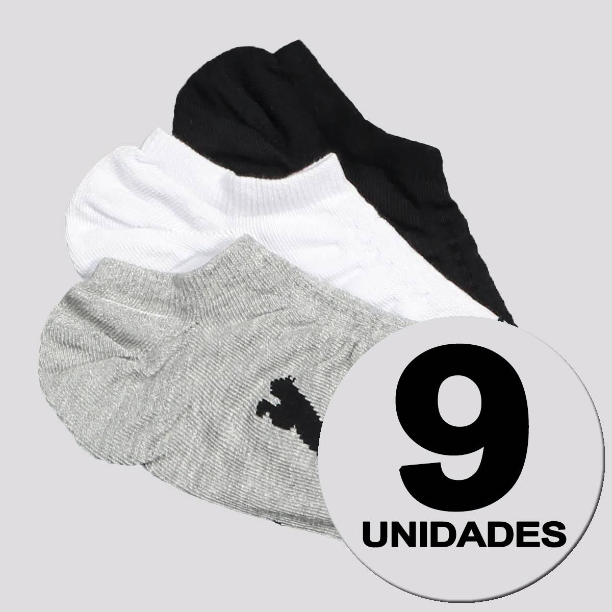 Kit Meia Puma Sapatilha 9 Pares Feminina Sortida