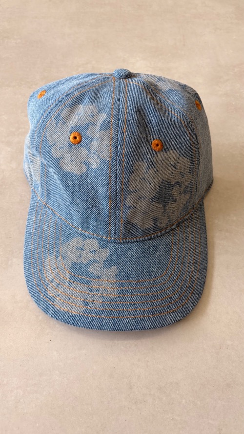 Boné Denim Tears Cotton Wreath Raw Denim Light Wash — Único, Novo