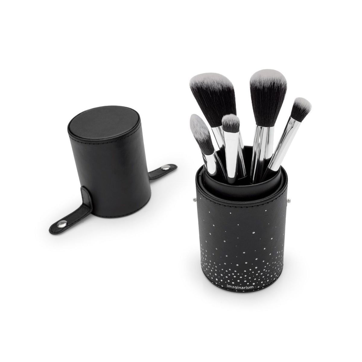 Kit de Pinceis Basico Preto e Prata Único / Preto