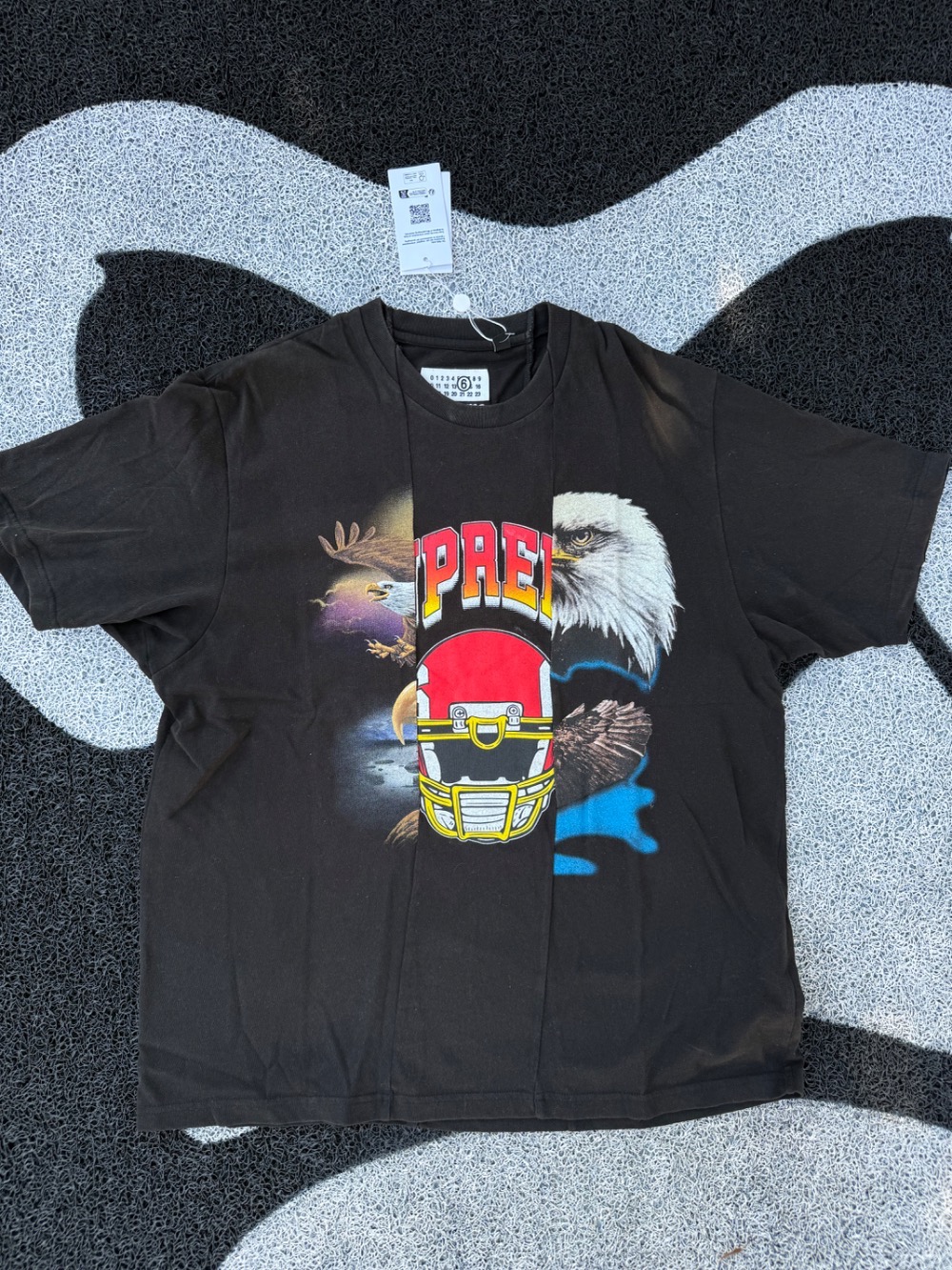 Maison Margiela x Supreme Camiseta Split Washed Black SS26-W4 — G, Usado