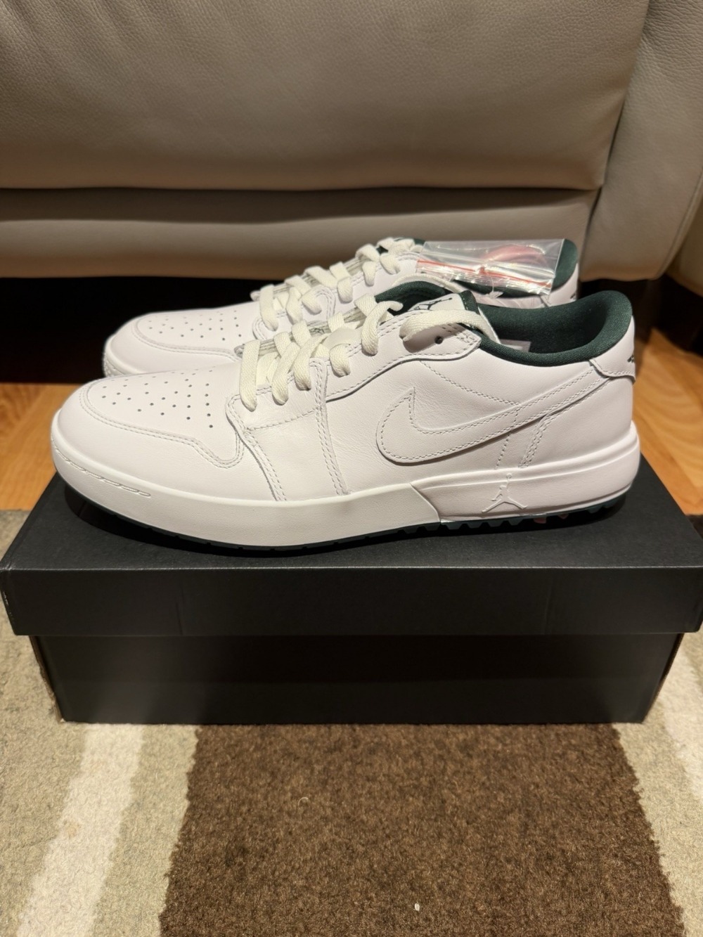Nike Air Jordan 1 Low Golf Spiked White Fir Elemental Pink — 38 / 39.5 / 40 / 40.5 / 41 / 42 / 42.5 / 43 / 43.5 / 44, Novo