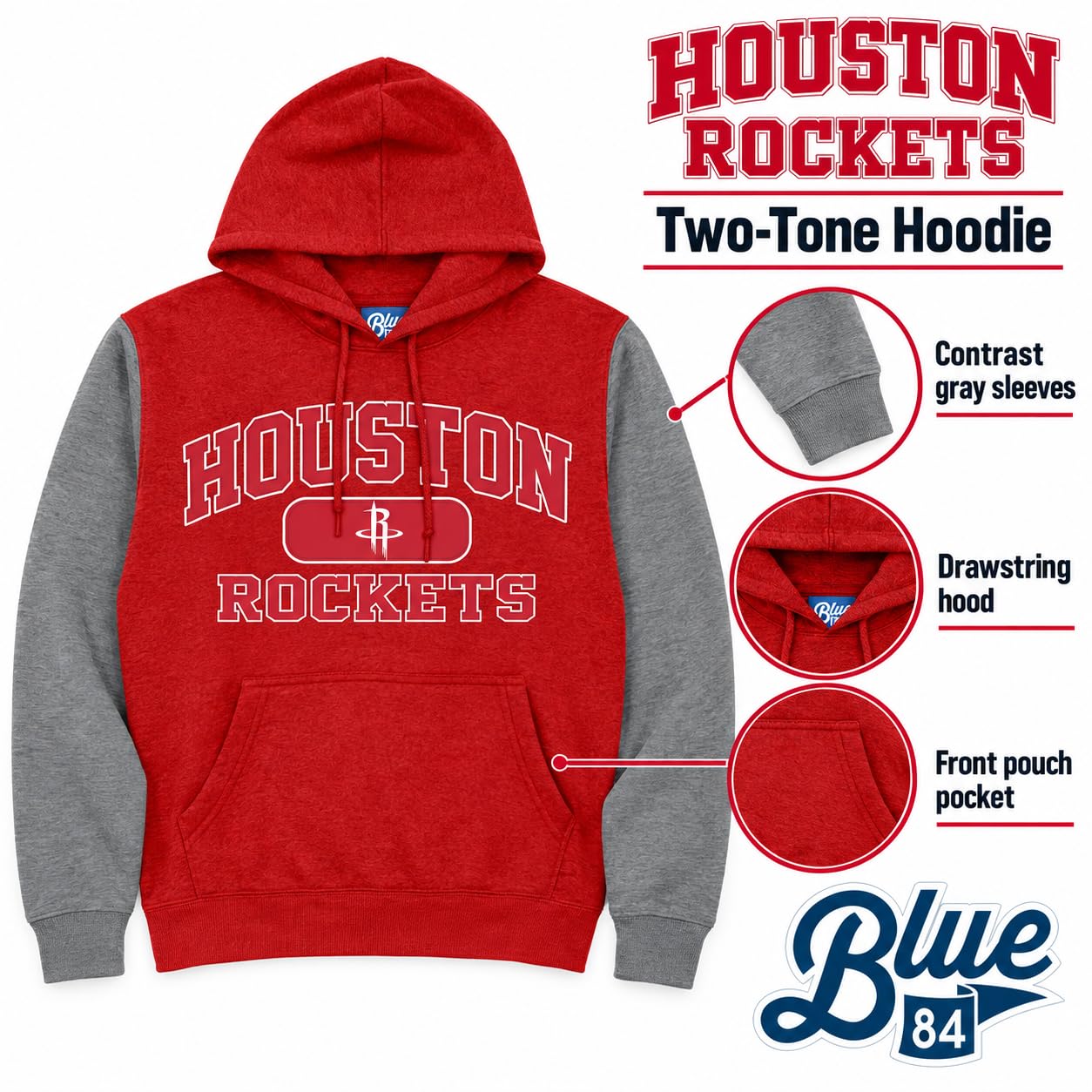 Foto 5 de Moletom NBA Colorblock Oficial com Capuz