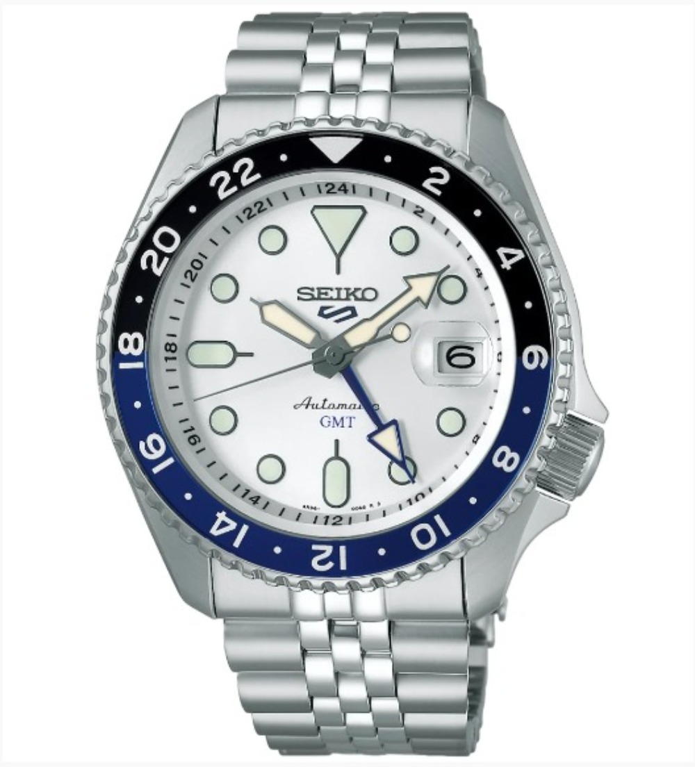Relógio Seiko 5 Sports GMT Blue White 42.5mm — Único, Novo
