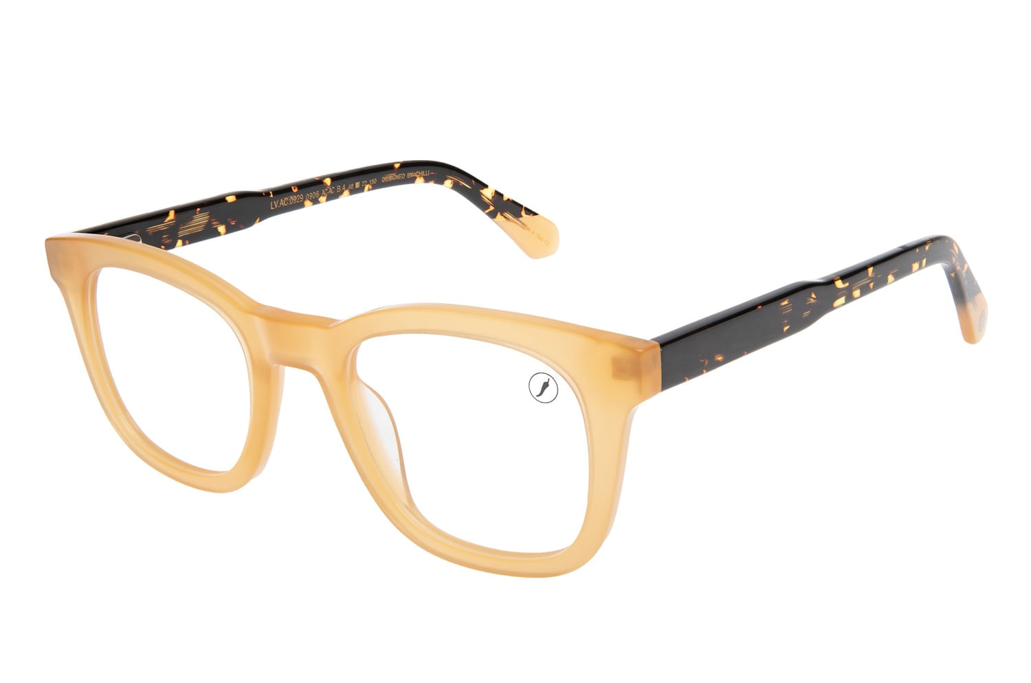 Armação Para Óculos de Grau Masculino Premium Quadrado AC Amarelo LV.AC.0929.0906 M