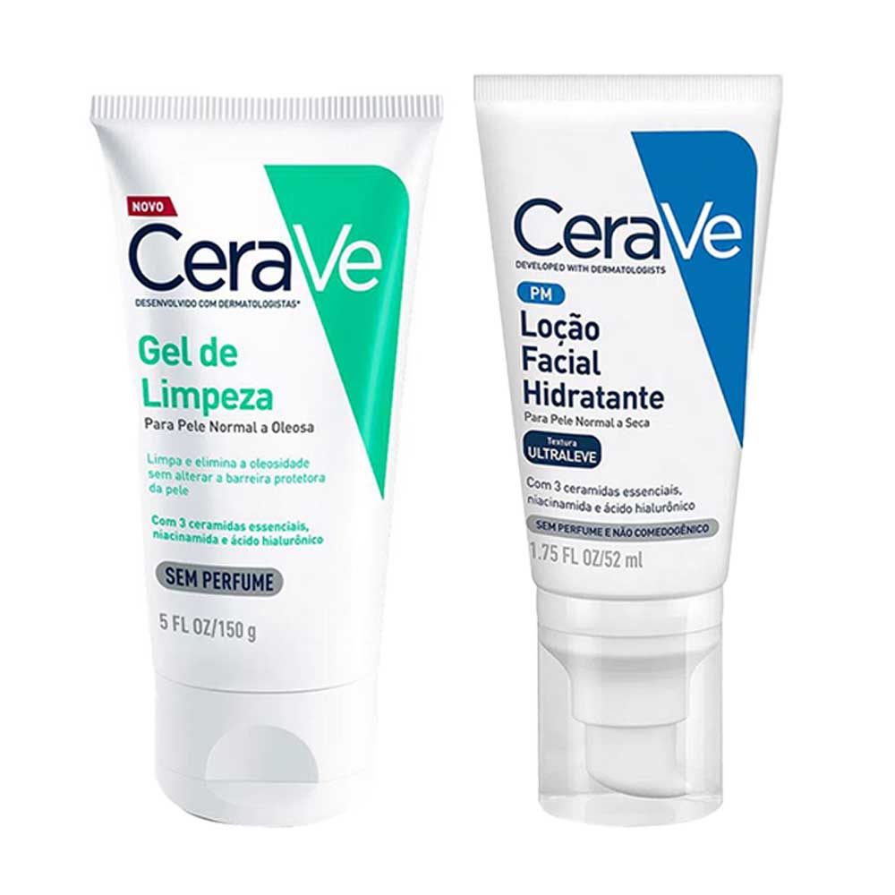 Cerave Kit – Loção Facial Hidratante + Gel de Limpeza — Kit