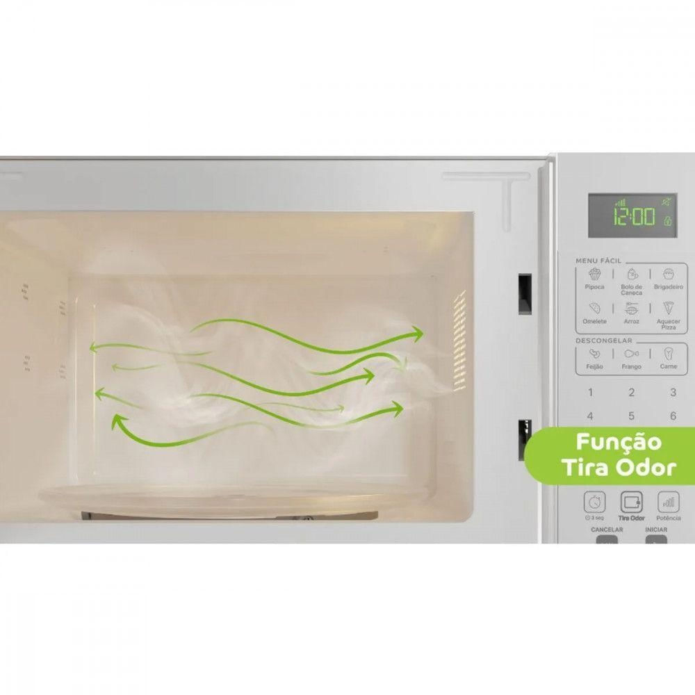Foto 3 de Micro-ondas Bancada Consul CMS46ABBNA 32L 900W Descongelar e Tira Odor Branco 220V
