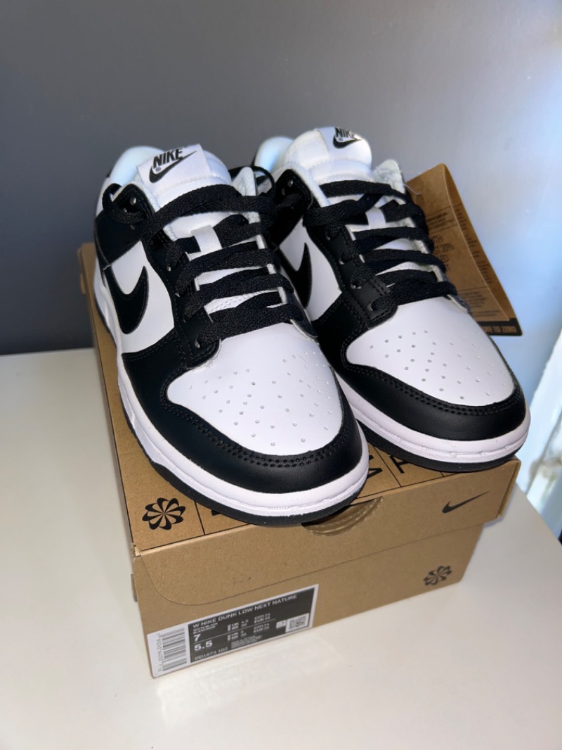 Nike Dunk Low Next Nature Black White — 36, Novo