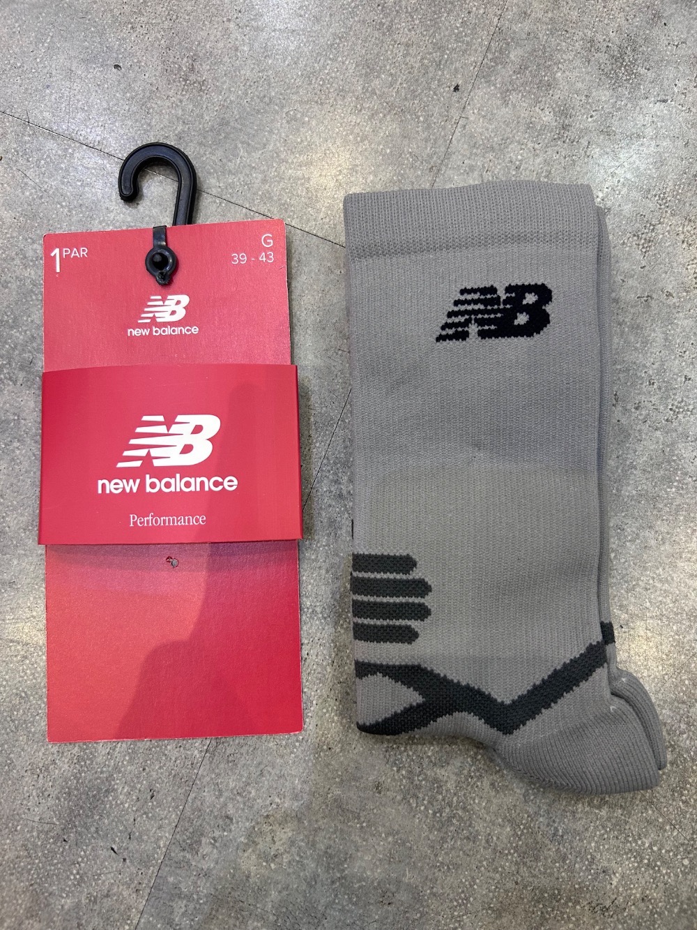 Meia New Balance Performance Quarter Grey — G, Novo