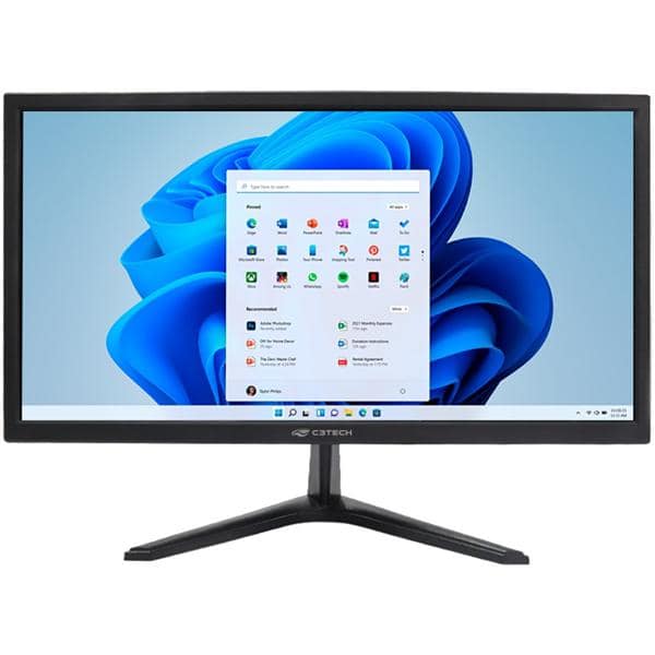 Monitor LED Tela IPS de 21,5", LED, Full HD, Widescreen, HDMI / VGA, 75Hz, 5ms, Preto, MR-215, C3Tech - CX 1 UN