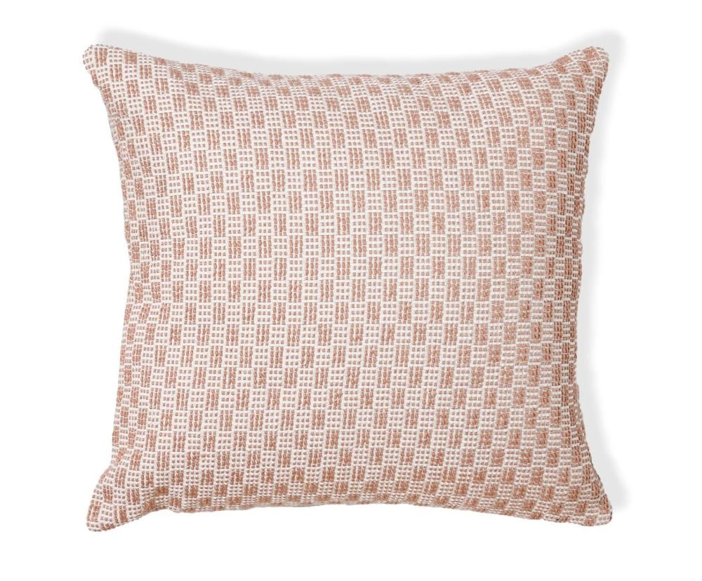 Capa de Almofada Xadrez Trançado Rose Westwing Rosé