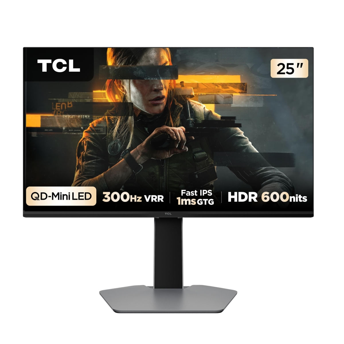 Monitor Gamer 25” Full HD TCL 25G64 QD-Mini LED 300Hz 1ms FreeSync Premium
