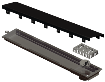 Ralo Linear c/ Tampa 50cm Black Matte Versatile Elleve