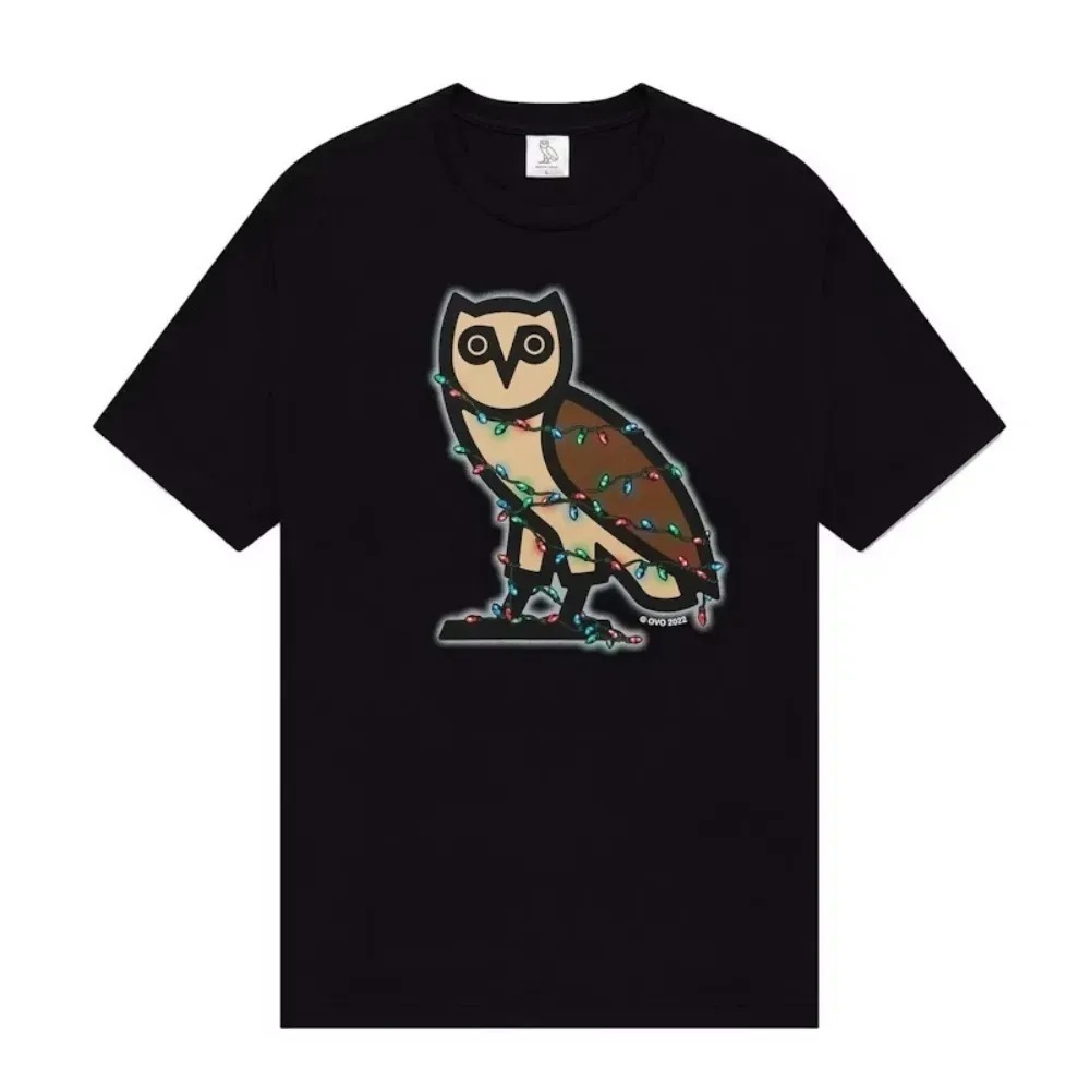 Camiseta OVO Holiday Bubble Owl Black — M, Novo