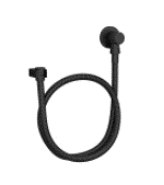 Kit Flexível Deca com Suporte para Ducha Manual Redondo Black Matte